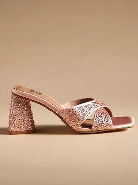 Bibi Lou Shay Crystal Heels (neutral-pink) size 36